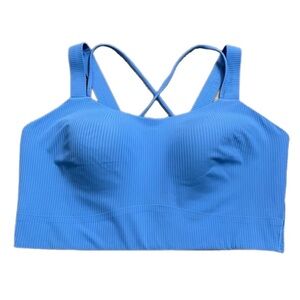 NWOT Lululemon Like a Cloud Ribbed Longline Bra *D/DD Cup (Poolside) Size 12